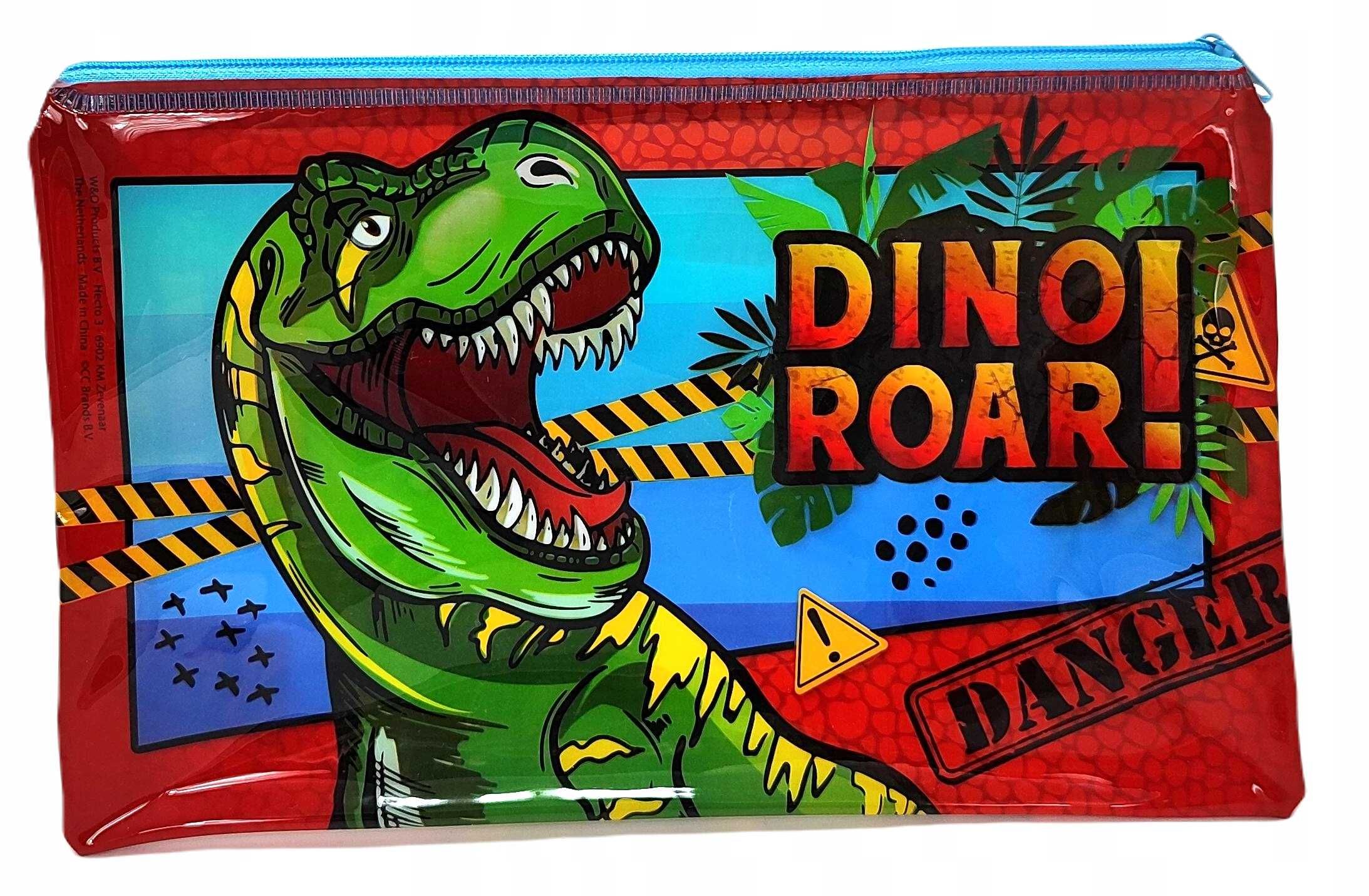 piórnik szkolny saszetka dinozaur dino kosmetyczka