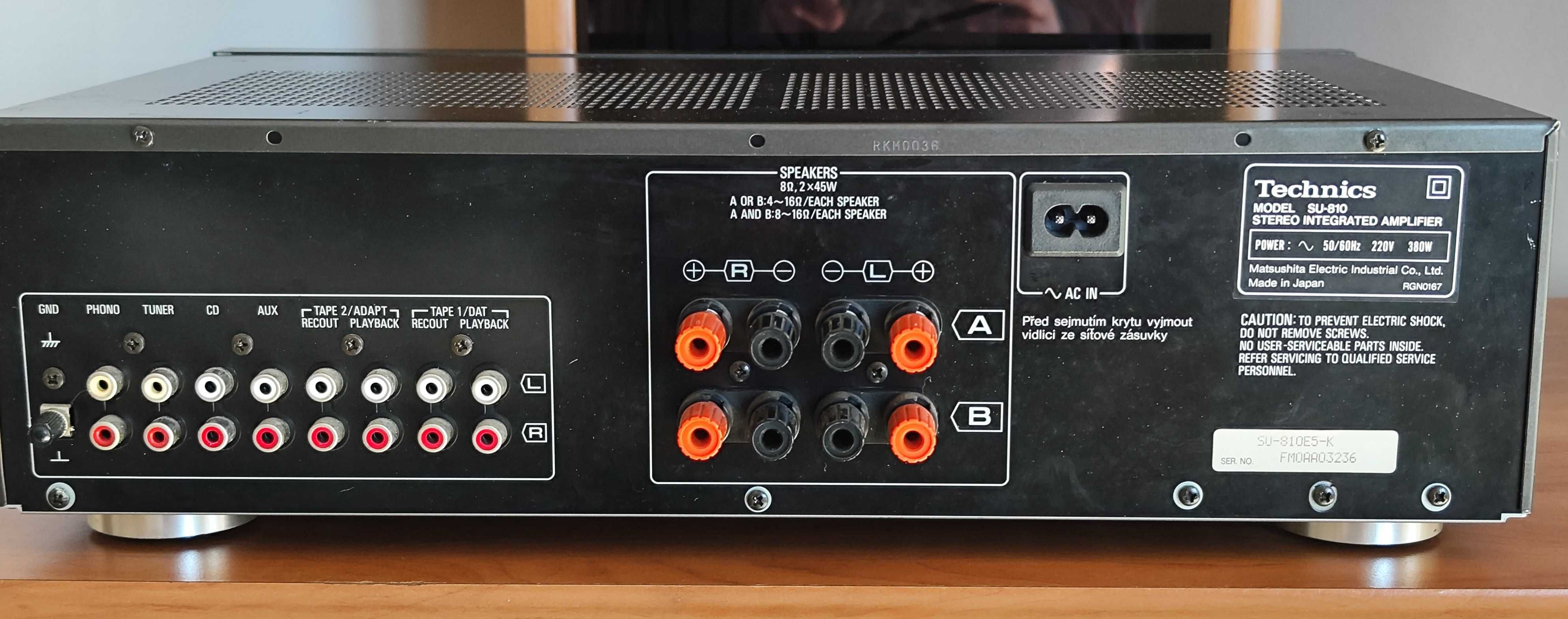 Sprzedam używany wzmacniacz audio marki Technics SU-810.
