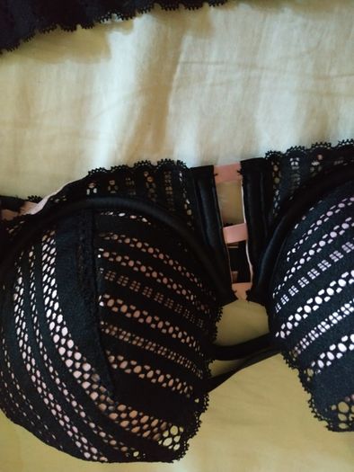 Сексуальный черный кружевной комплект белья Victoria's Secret