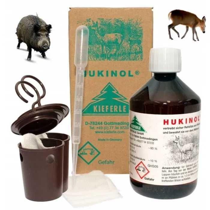 Hukinol 500 ml - zestaw z pipetą, dyspenserami i gazikami