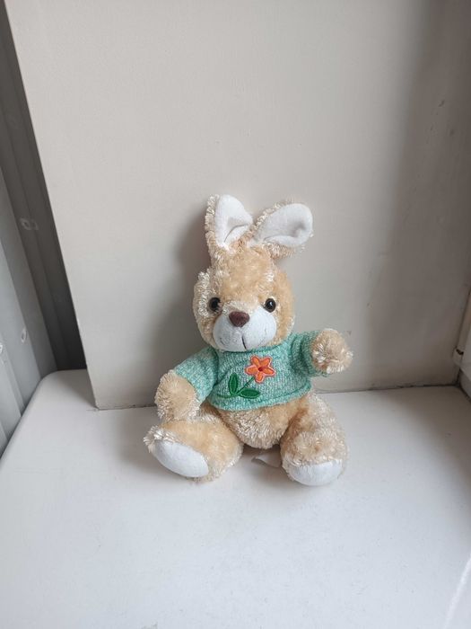 NOWY Królik zajączek w koszulce przytulanka maskotka pluszak duży 25cm