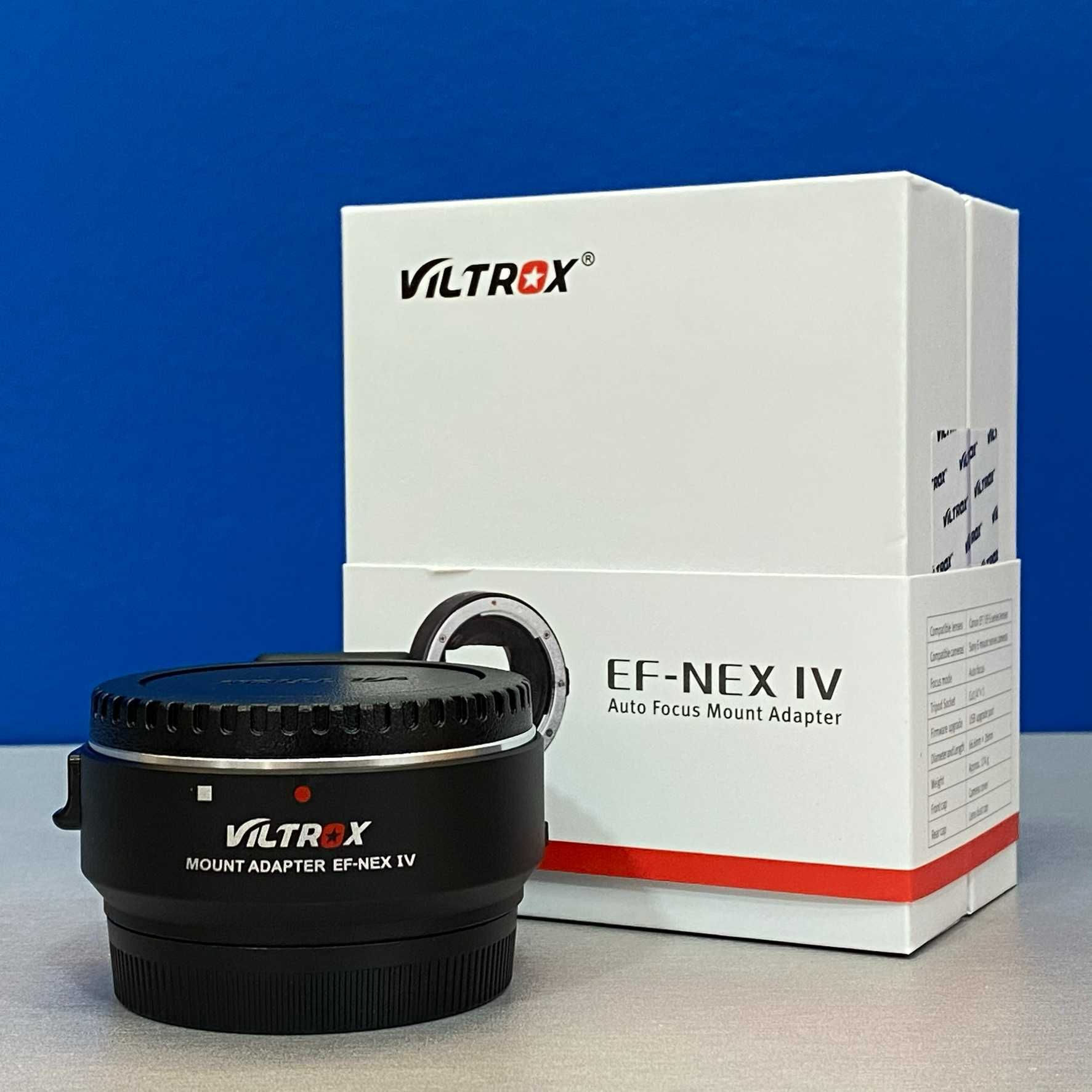Adaptador de AF Viltrox EF-NEX IV (Canon EF - Sony E-Mount) - NOVO
