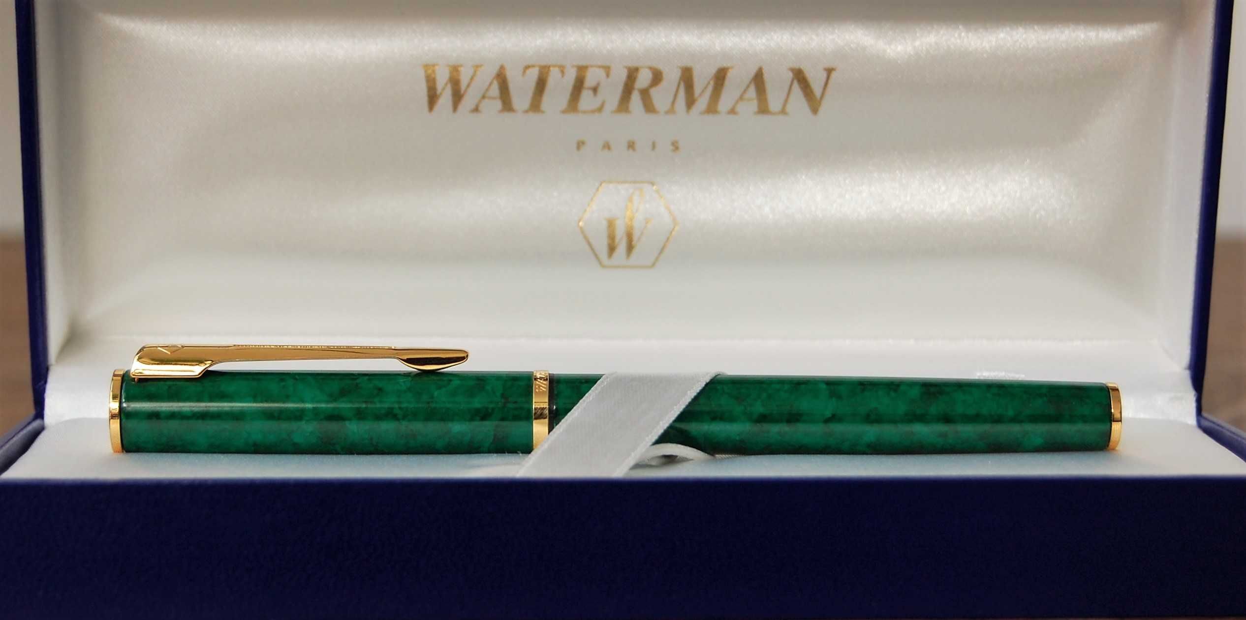 Pióro wieczne Waterman Apostrophe Green Marble zielony marmur złoto