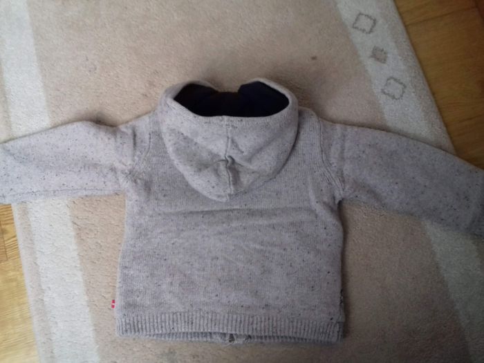 Bluza z kapturem Jasper Conran -Chłopiec 12-18 msc -ocieplana polarem