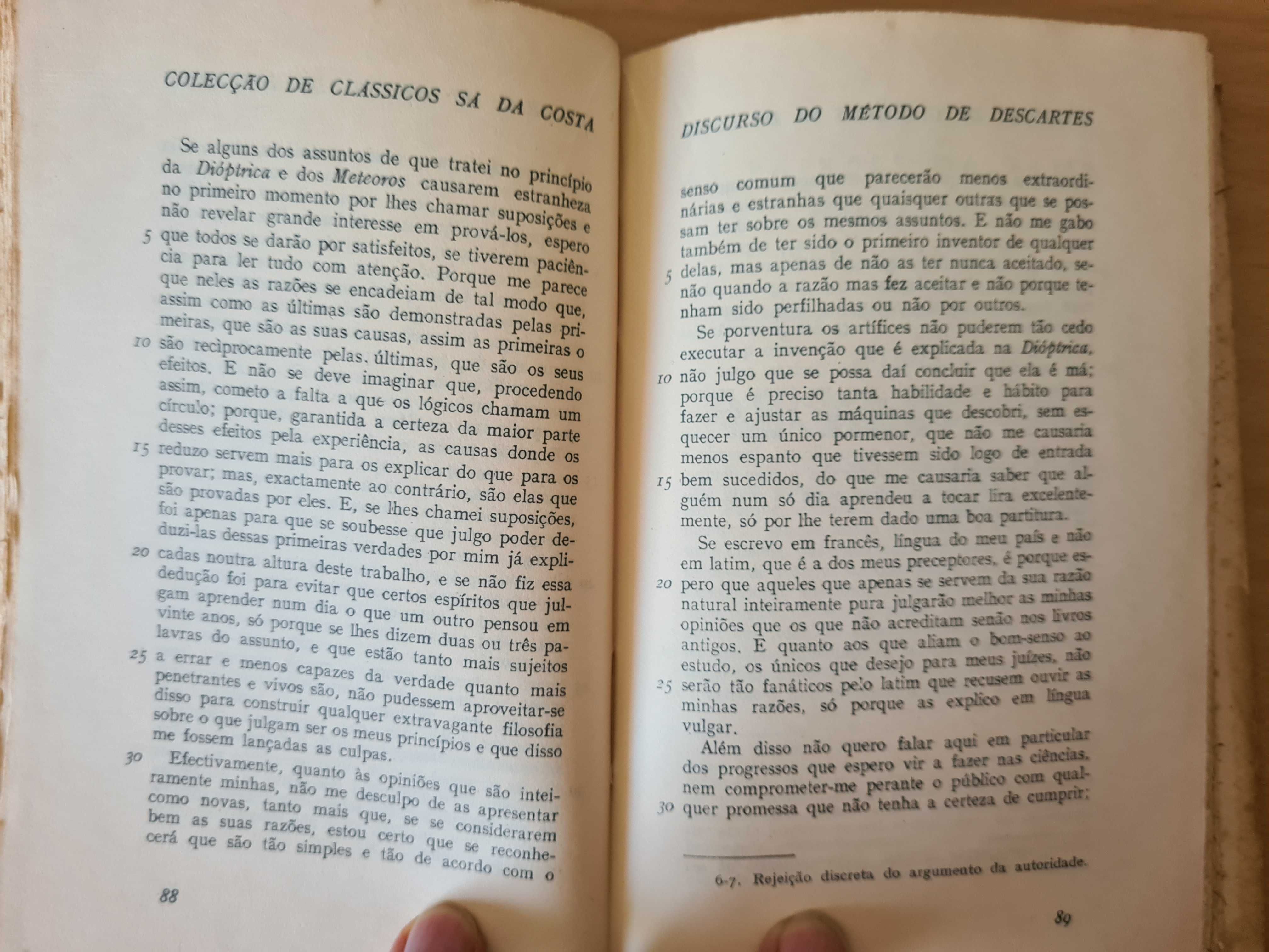 Livro "Discurso do Método" de Descartes