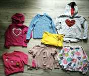 Bluzy i sweterki paka dla dziewczynki 122 128
