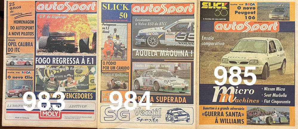 Vendo jornais AutoSport - ano 1996