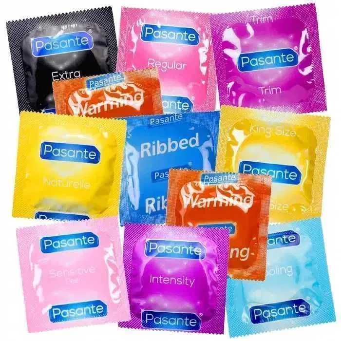 Durex Pasante Unimil Flavours ORGAZMAX prezerwatywy 100 szt duży mix