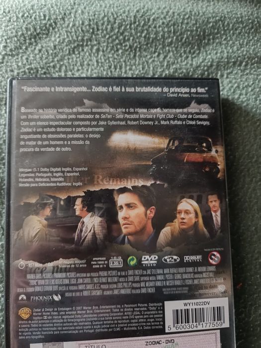 DVD do filme "Zodiac", David Fincher (portes grátis)