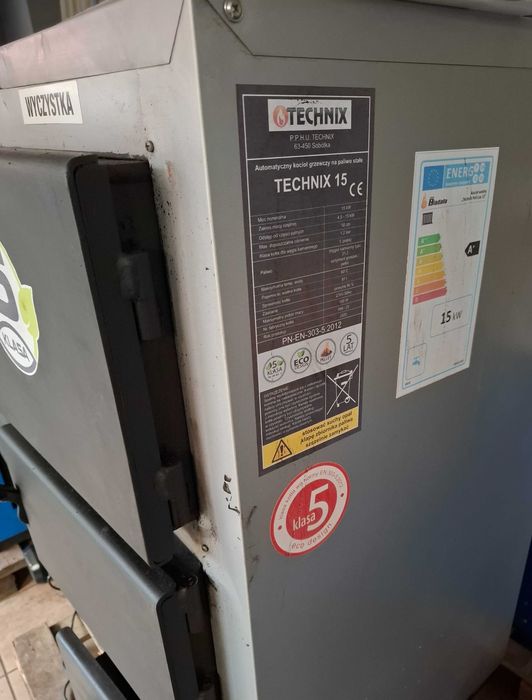 5 klasa Piec 2020 Technix 15 kW kocioł CO ekogroszek pellet podajnik