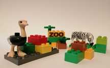 Duplo ZOO struś, zebra lego klocki