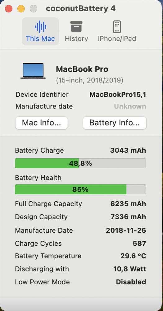 MacBook Pro 15" 2018 | I7 | 16GB | 256 GB | Radeon 555X