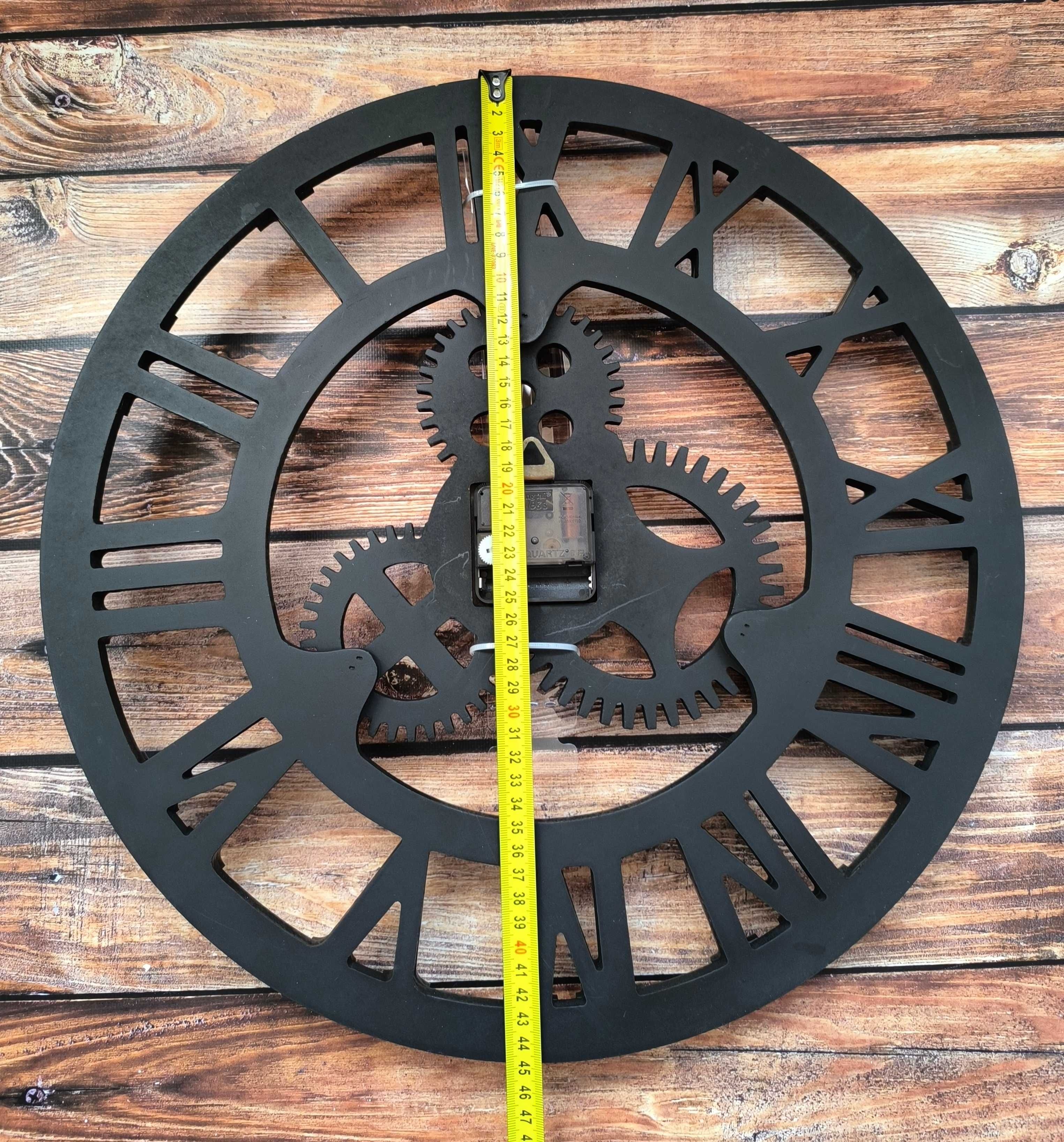 Duży Zegar ścienny bez tykania 45 cm