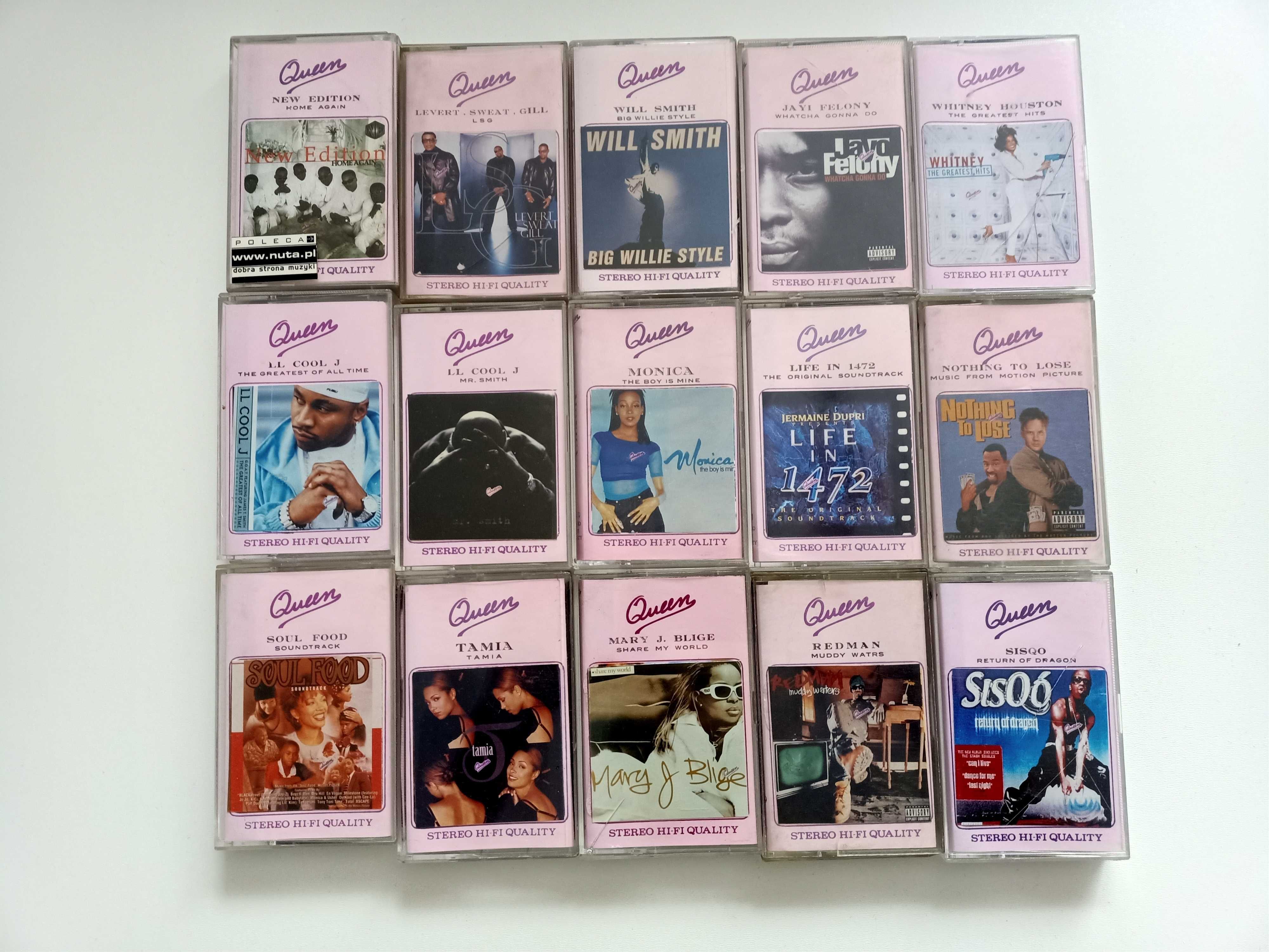 Zestaw 15 kaset Sisqo Redman Mary J. Blige LL Cool J