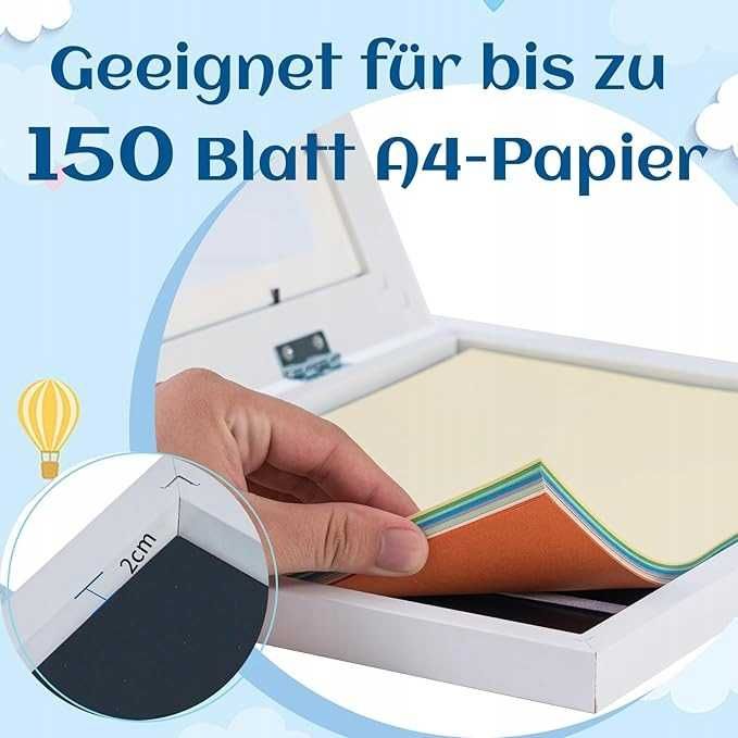 Zestaw 2 ramek na zdjęcia Rysunki Obrazki Otwierane Białe na  A4