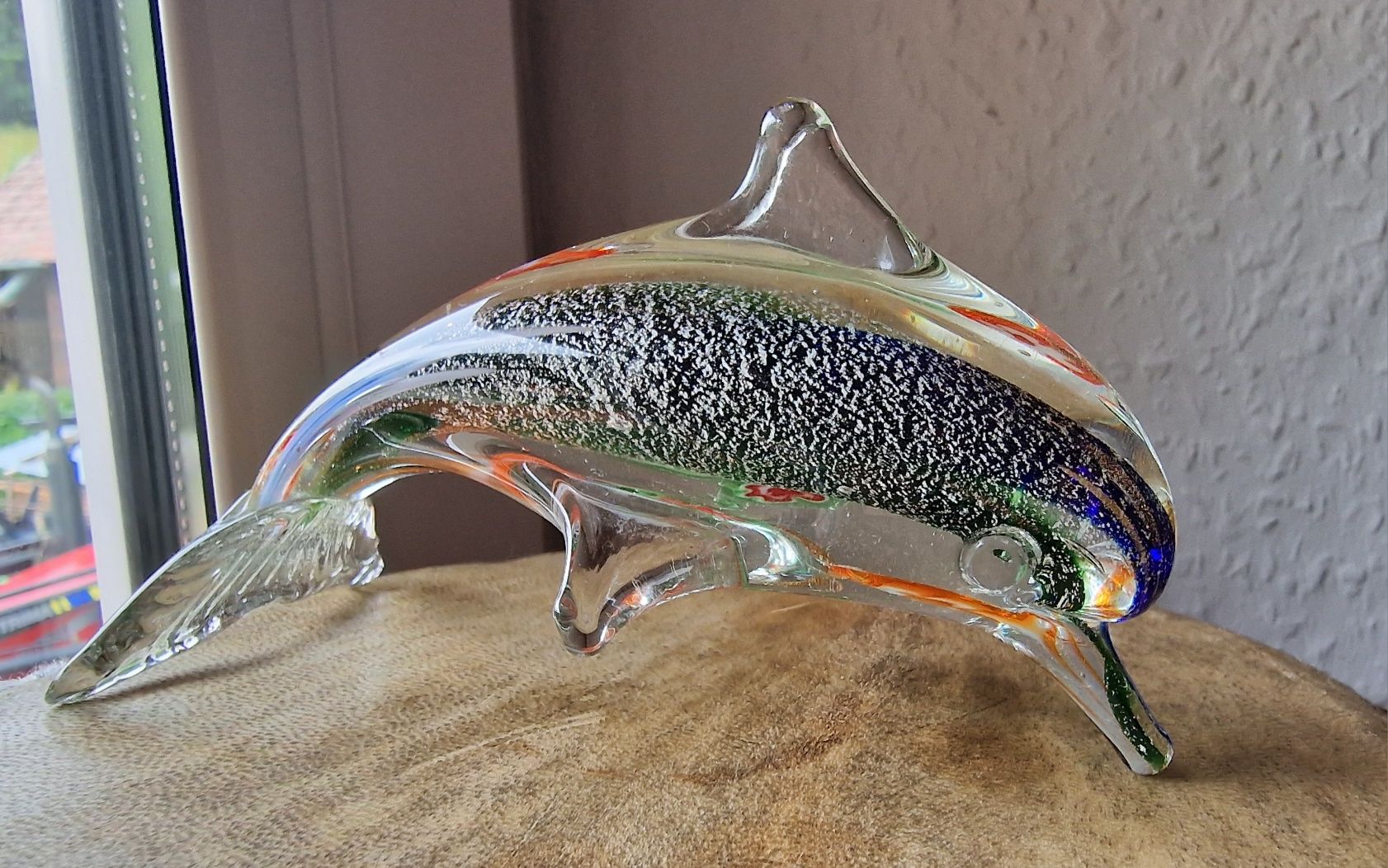 Delfin szklana figurka Murano