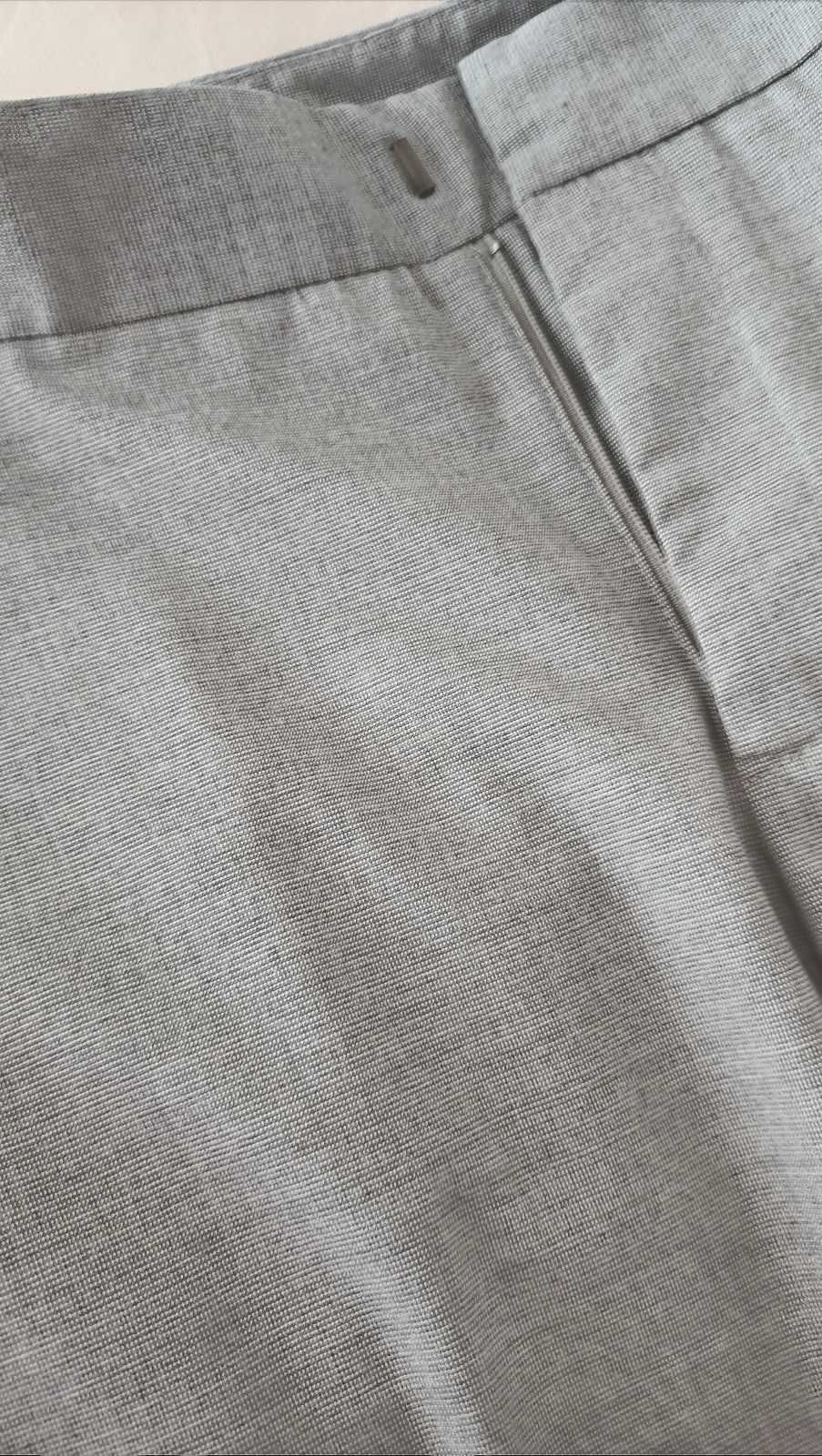 Spodnie Zara Basic rurki slim fit, szare, rozmiar 36.