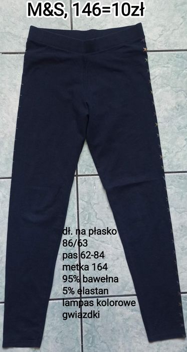 Legginsy dziewczęce lampas gwiazdki.