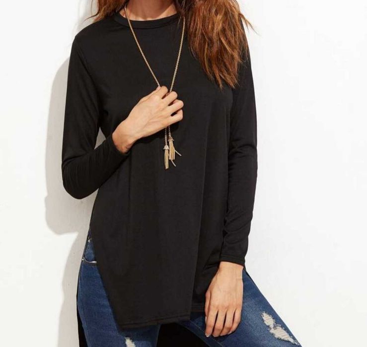 Camisola assimétrica de meia estação