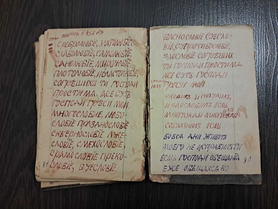 Скитское покаяние Книга монастырская старинная рукописная