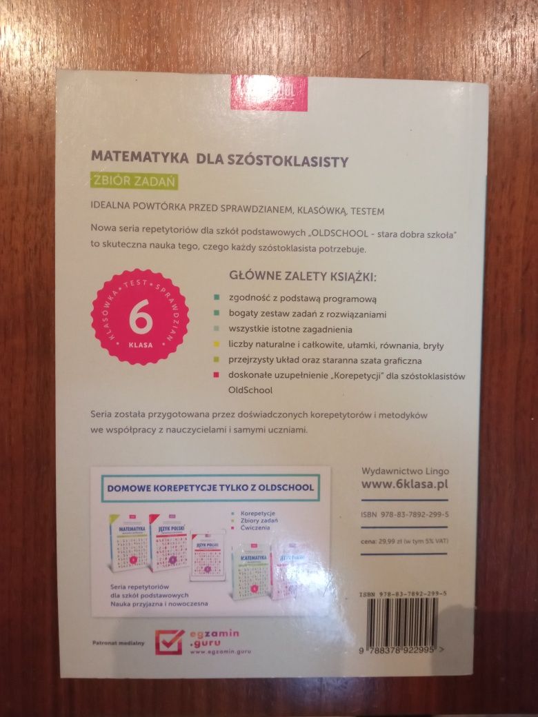 REPETYTORIUM dla szóstoklasisty Matematyka zbiór zadań
