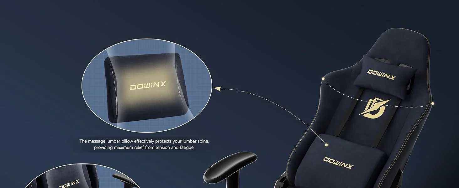 Dowinx Luxury Fotel z masażer dla gracza gamingowy fotel ergonomiczny