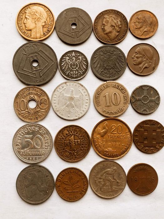 20 Старовинні монети с 1876р..Старинные Монеты  мира 20шт
