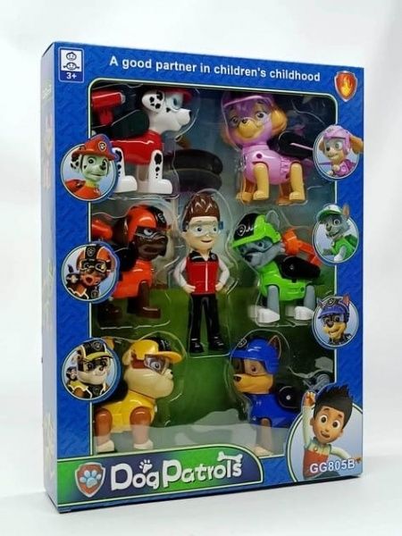 Щенячий патруль фігурки 7шт набір відкриваються рюкзачки