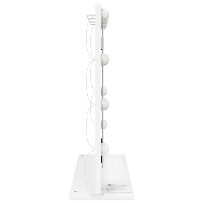 Vidaxl Lustro Toaletowe Z Oświetleniem Led Białe 60X55X18 Cm