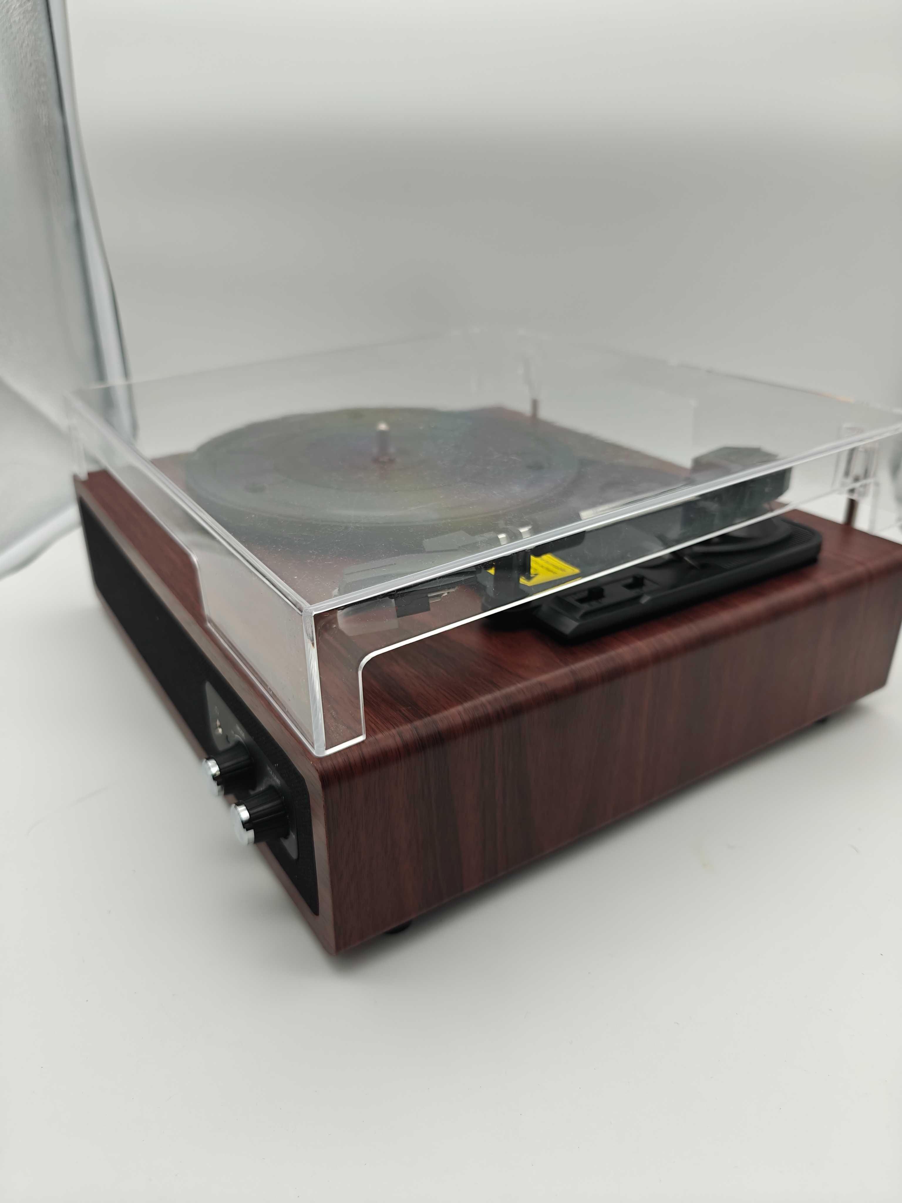Leitor de Discos de Vinil com Bluetooth com Colunas Integradas