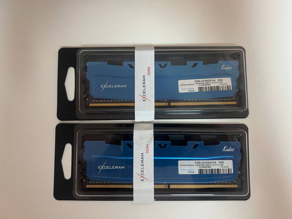 Оперативна памʼять 2x8 ddr4 2666mhz cl19-19-19