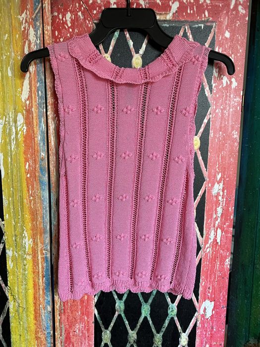 Różowa bawełniana damska kamizelka bez rękawów vest Zara [S]