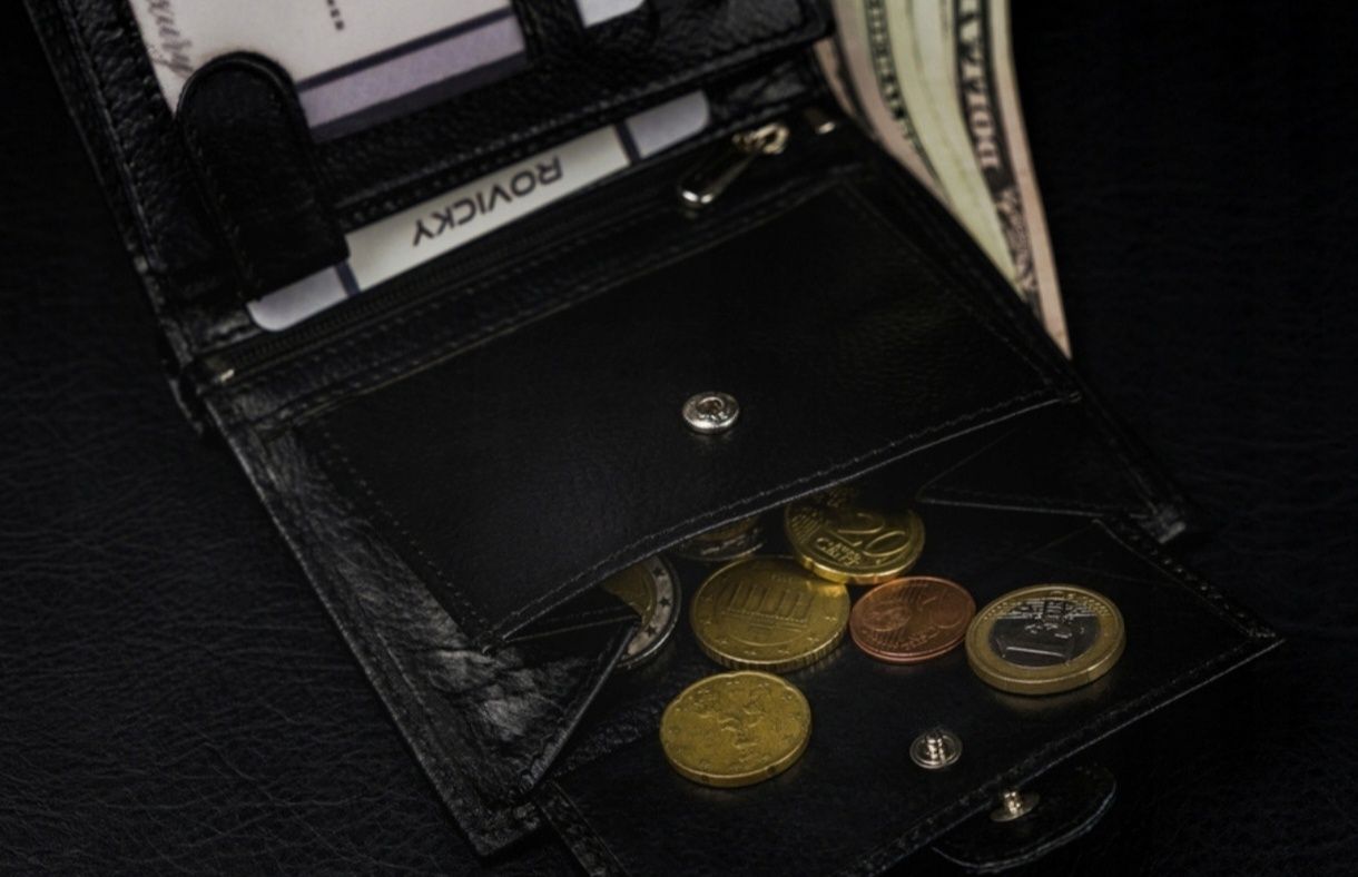 Skórzany portfel męski skóra czarny elegancki pojemny Rfid prezent