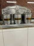 Conjunto potes em aluminio vintage para cozinha