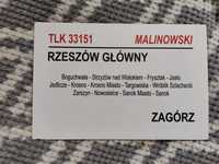 TLK Malinowski Rzeszów Główny-Zagórz PKP Intercity tablica kierunkowa