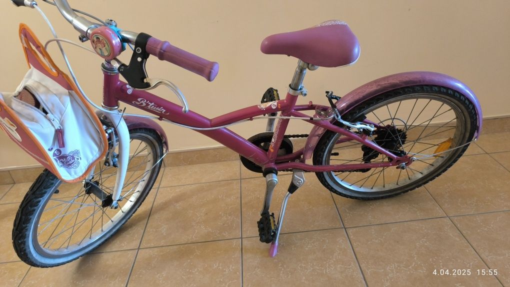 Rower koło 20" różowy decatlon