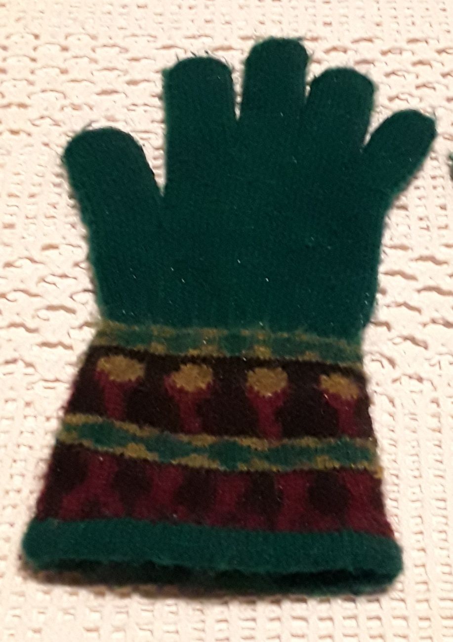 Luvas de inverno verdes, como novas!