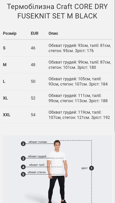 Чоловіча термо білизна