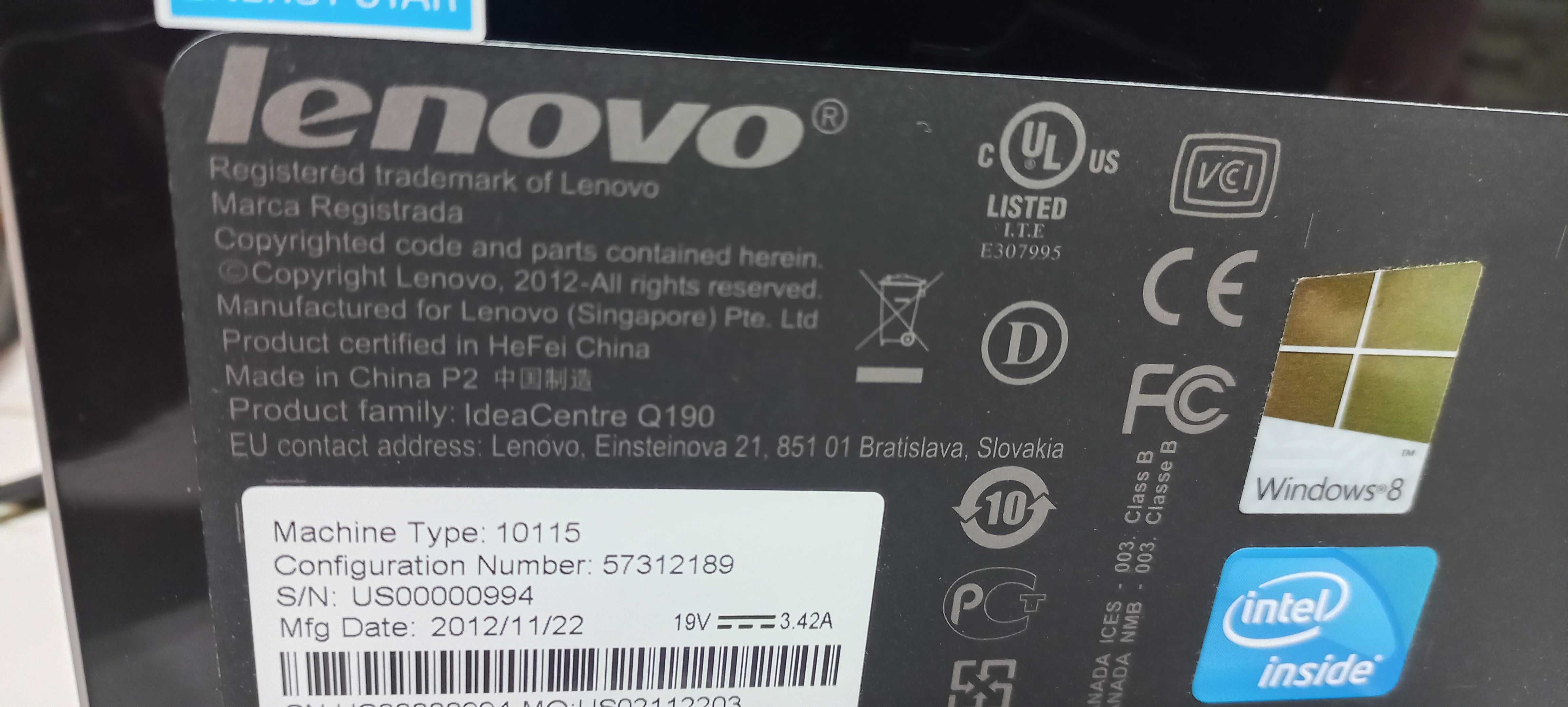 Неттоп Lenovo  Ideacentre Q190 (портативний системний блок)