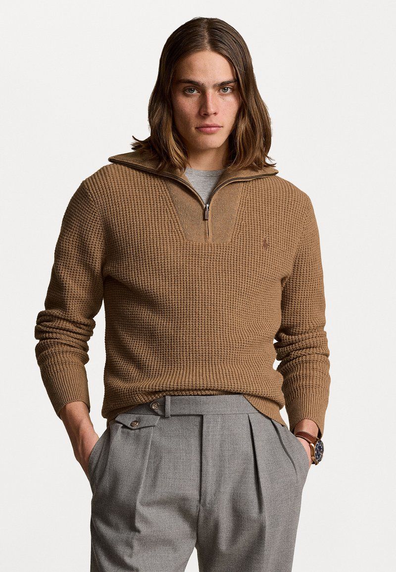 Sweter brązowy z wełną Polo Ralph Lauren M