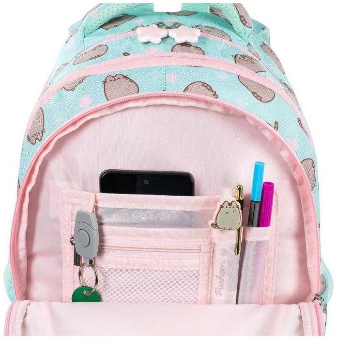 Zestaw Plecak 4-komorowy 16' + piórnik Pusheen Mint