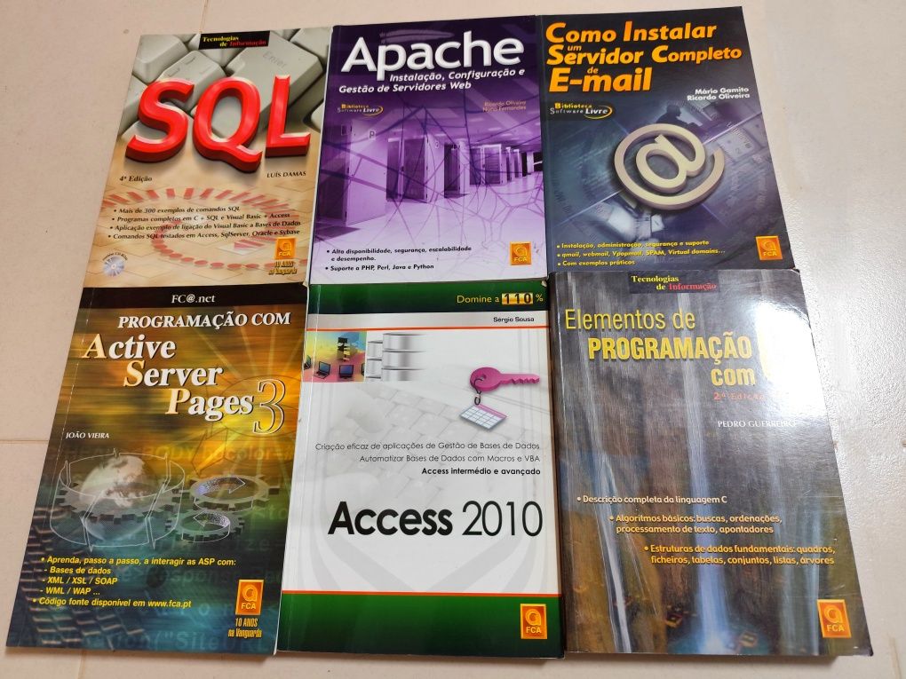 Livros de Informática (SQL / Apache / Access)