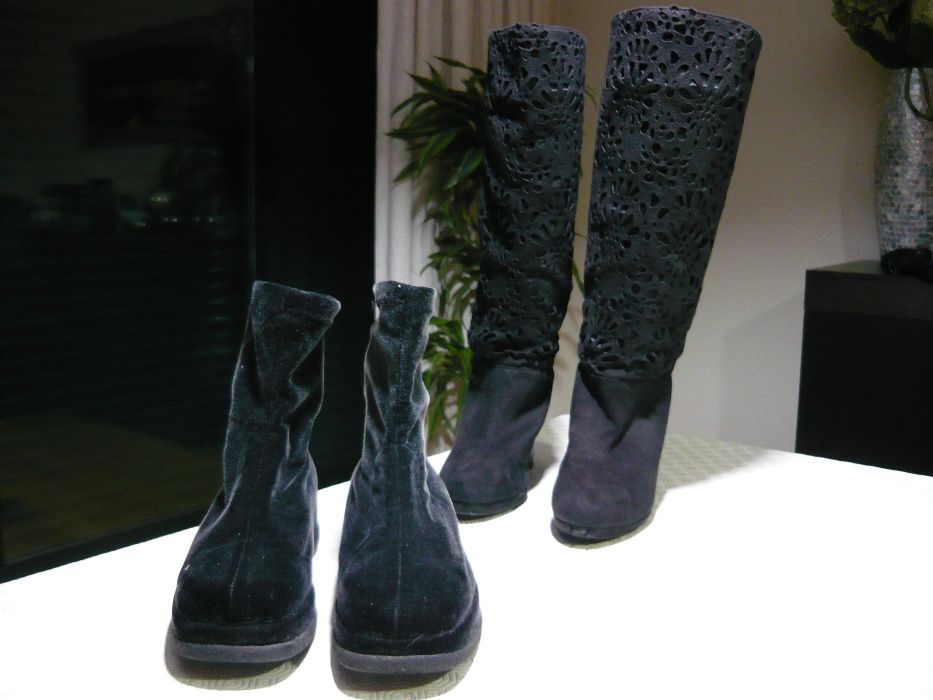 Conjunto de 2 pares de botas de senhora - Usadas