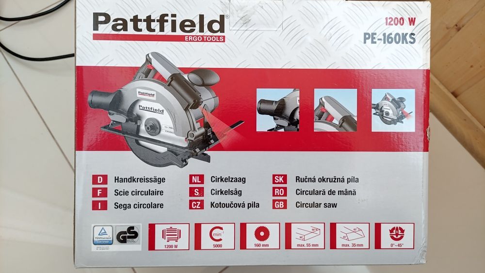 Циркулярная пила PE-160ks, 1200 Вт.