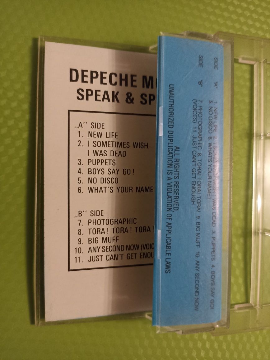 Depeche Mode speak & spell kaseta audio
