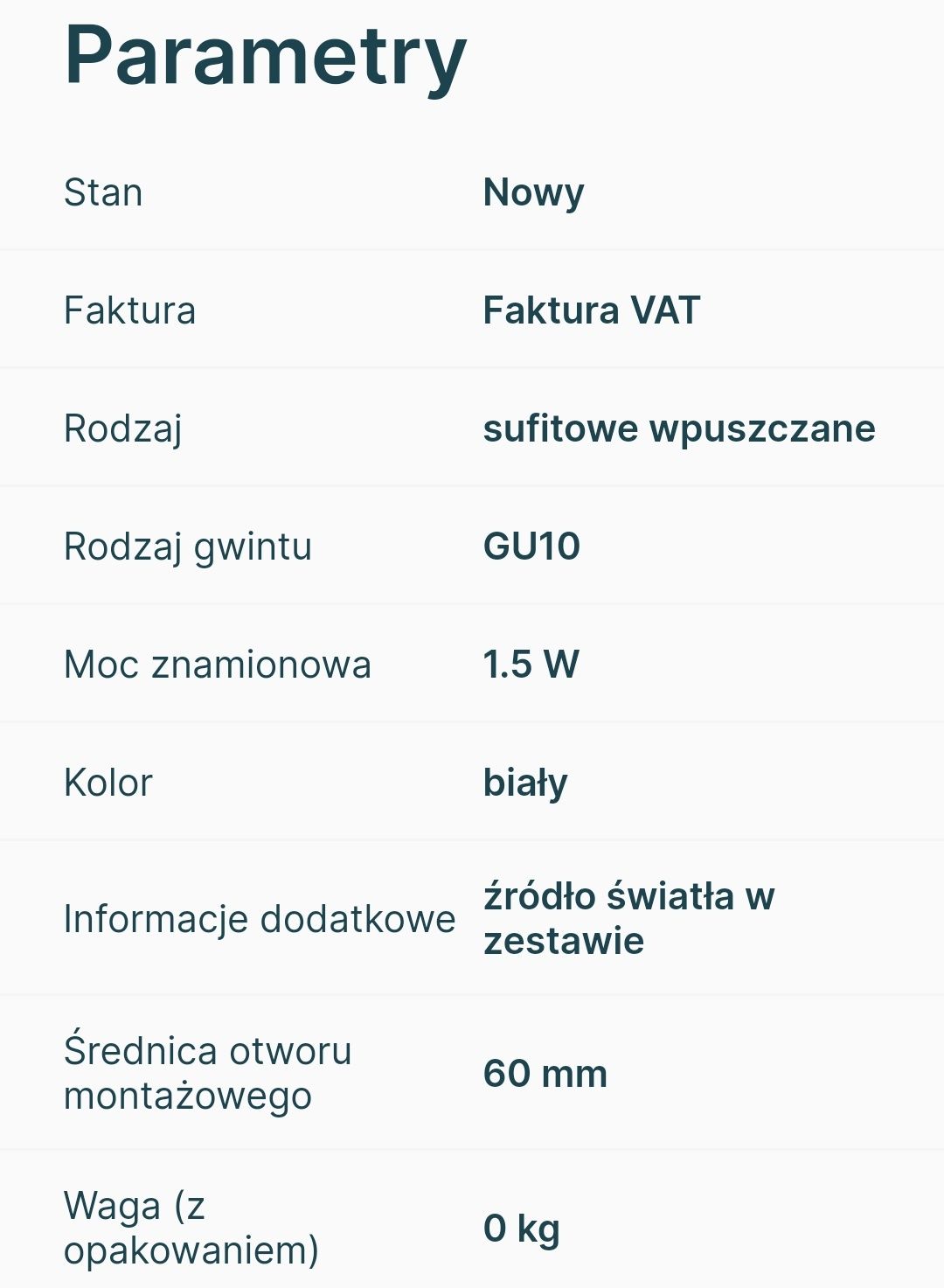 Oprawa halogenowa 6x NOWE