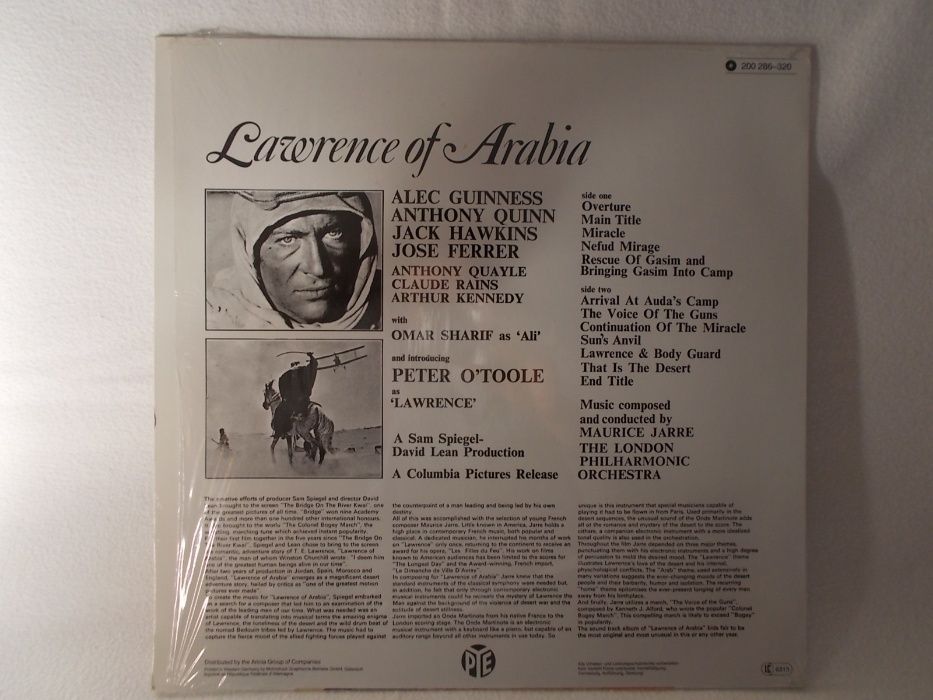 LP Lawrence of Arabia,Maurice Jarre,soundtrack,nowy w folii