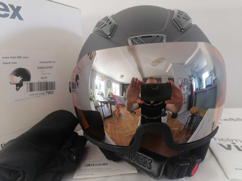 Kask narciarski Uvex HLMT 600 Visor Black Mat XL 59-61cm