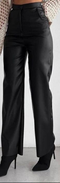 Продам нові штани з  екошкіри на флісі,р.44-46.