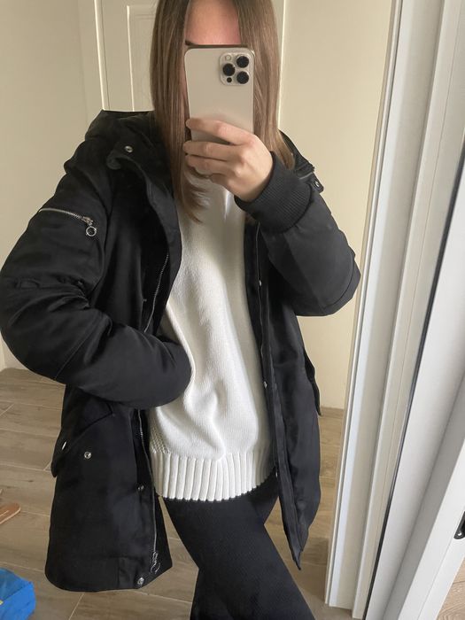Парка пуховик Zara trafaluc чорного кольору